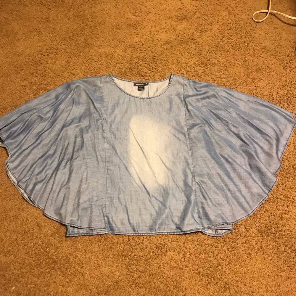 Ashley Stewart Denim “Flutter” Shirt